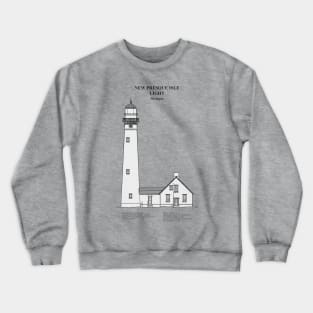 New Presque Isle Light Lighthouse - Michigan - SBDpng Crewneck Sweatshirt